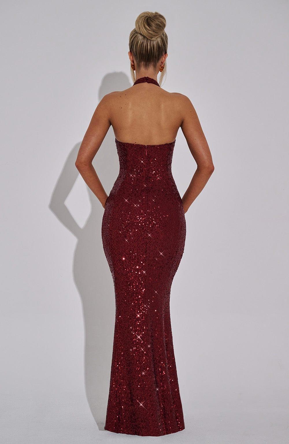 Odette Maxi Dress - Wine Product Image