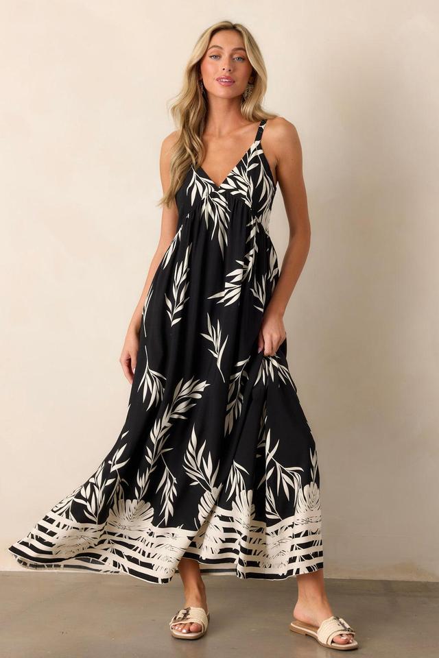 Bohemian Life Black Floral Maxi Dress Product Image