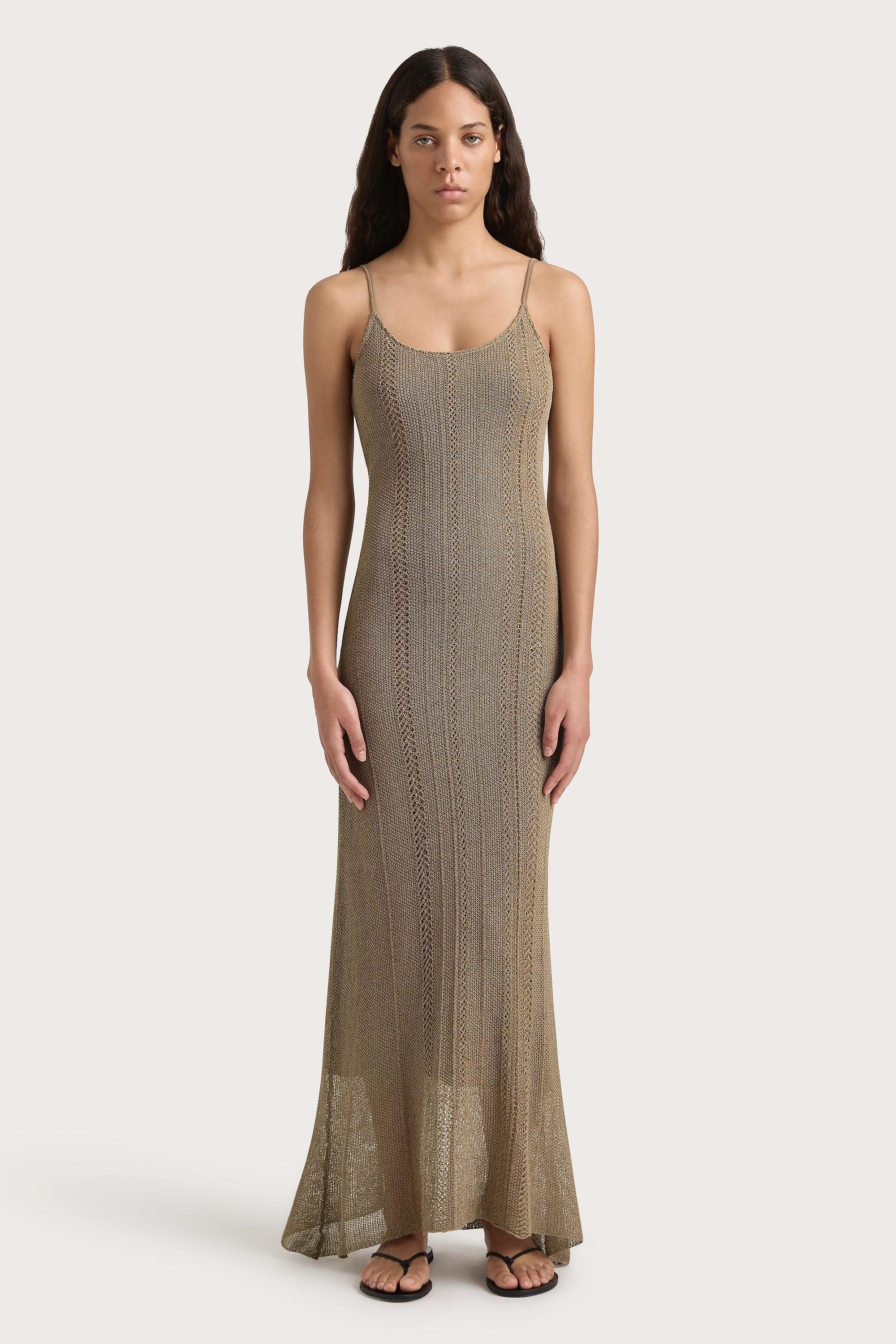 Treillis Maxi Dress Khaki product image