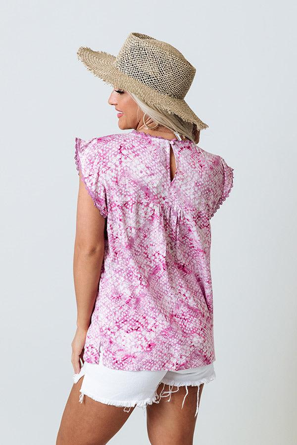 Charm Life Embroidered Shift Top in Light Orchid Product Image