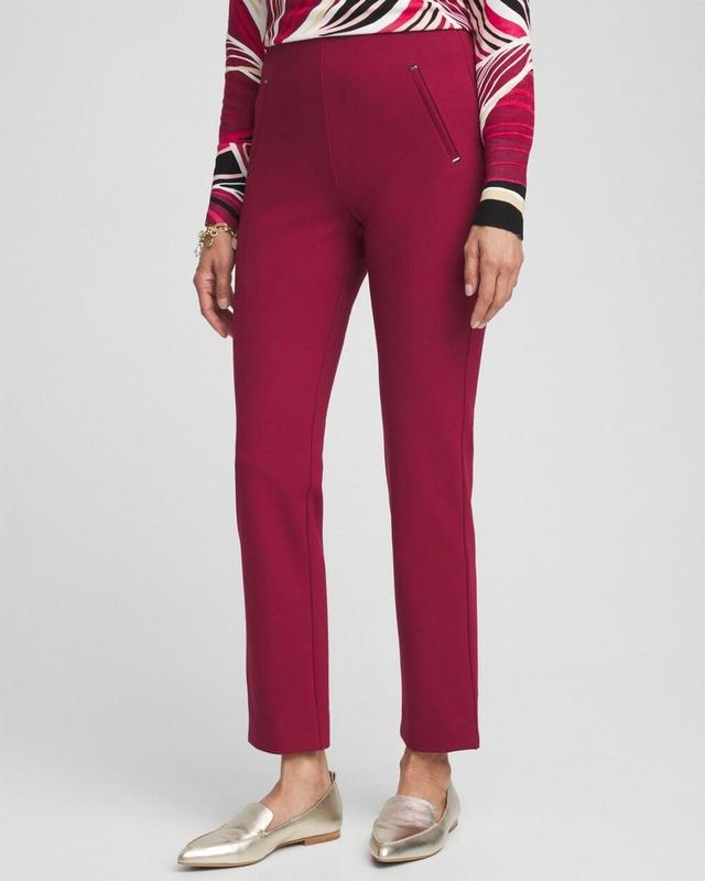 Women's Juliet Ponte Trim Detail Ankle Pants Product Image