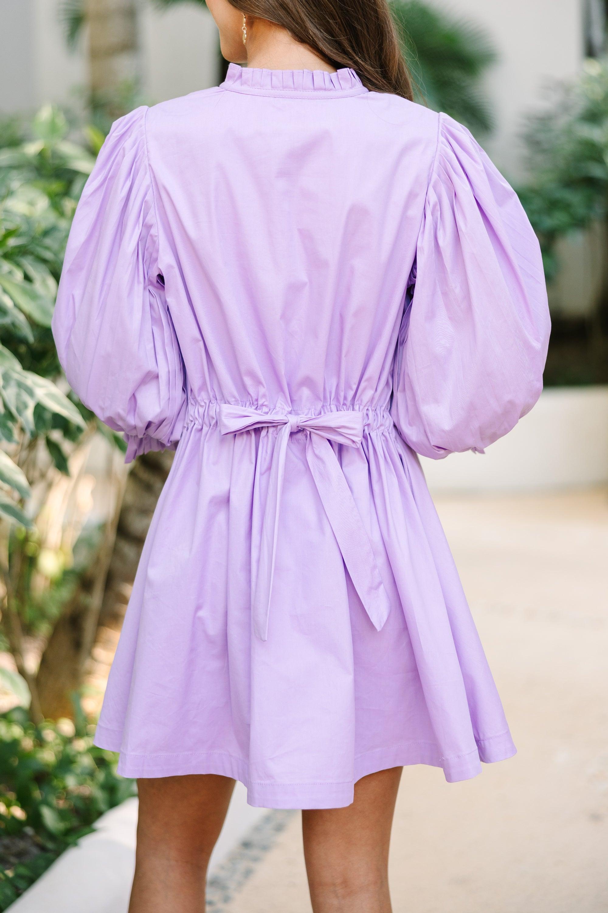 Under The Stars Lavender Purple Tie Back Dress Female Product Image