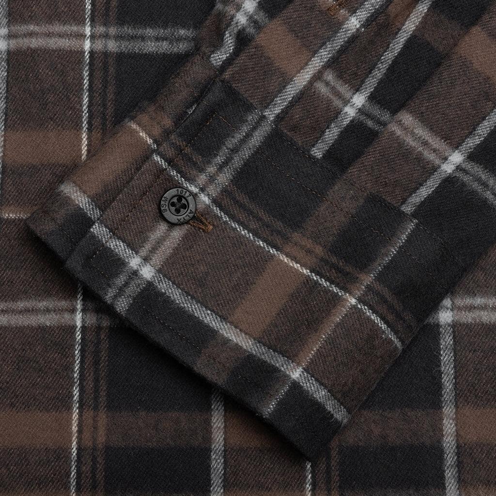 Plaid Logo Shirt - Brown/Black Male Product Image