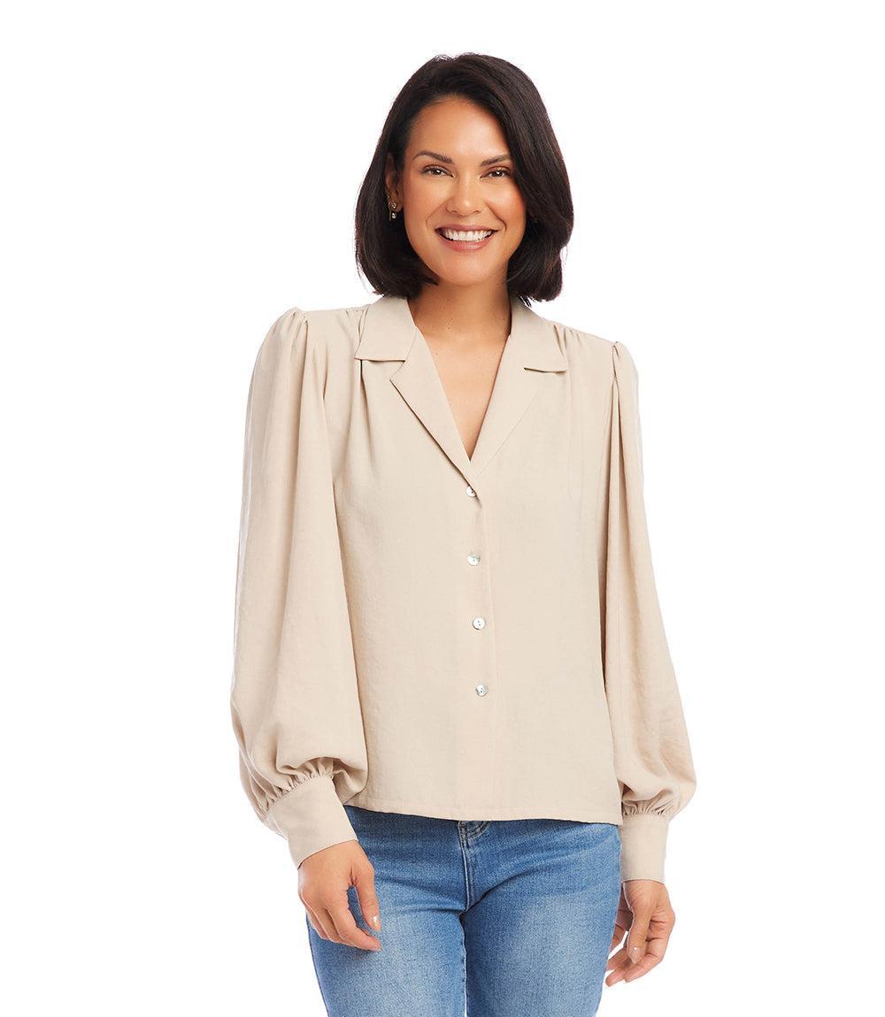 Karen Kane Blouson Sleeve Shirt Product Image