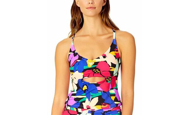 Womens Barbados Bloom Cutout Twist Tankini Swim Top Product Image