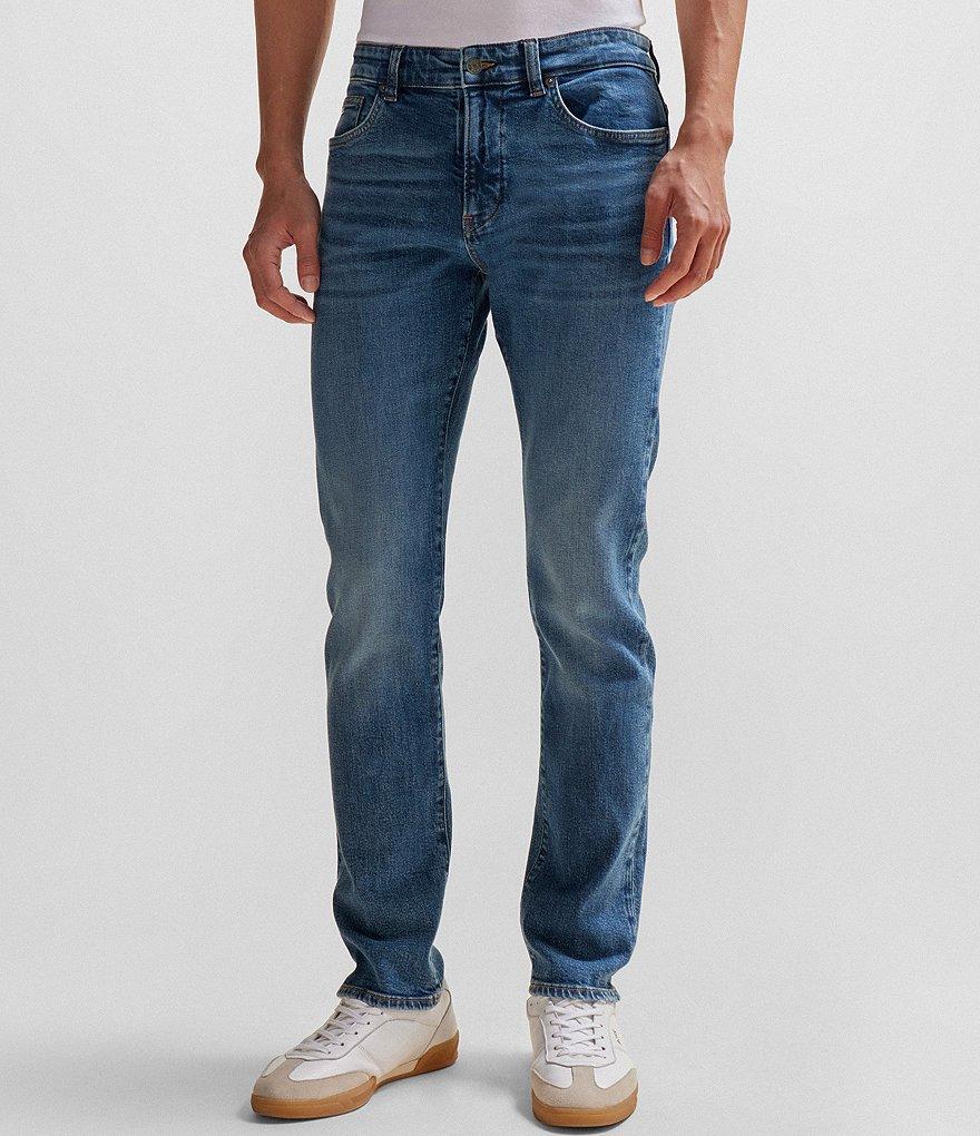 BOSS Slim Fit Delaware Solid Stretch Denim Jeans Product Image