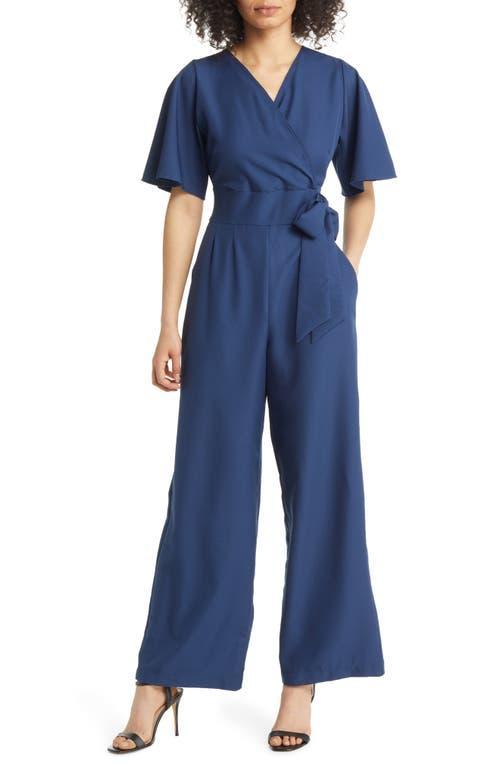 Kiyonna Charisma Wide Leg Crepe Jumpsuit Product Image