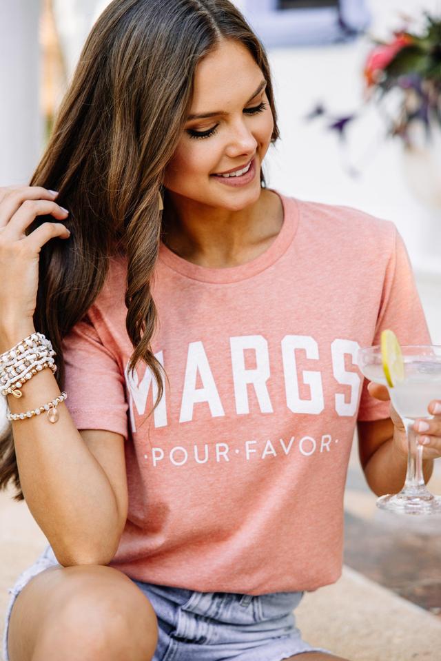 Margs Pour Favor Heather Sunset Orange Graphic Tee Female Product Image