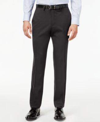 Kenneth Cole Reaction Mens Slim-Fit Stretch Gabardine Dress Pants Product Image