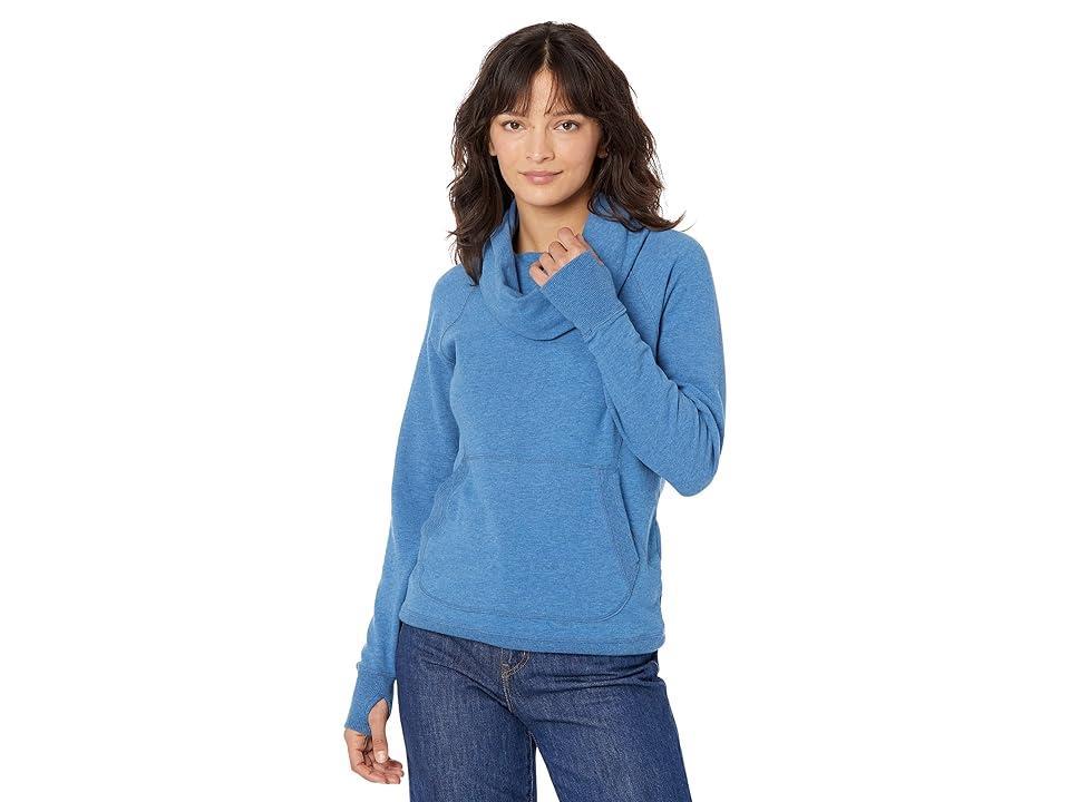 L.L.Bean Petite Bean's Cozy Pullover (Marine Heather) Women's Clothing Product Image