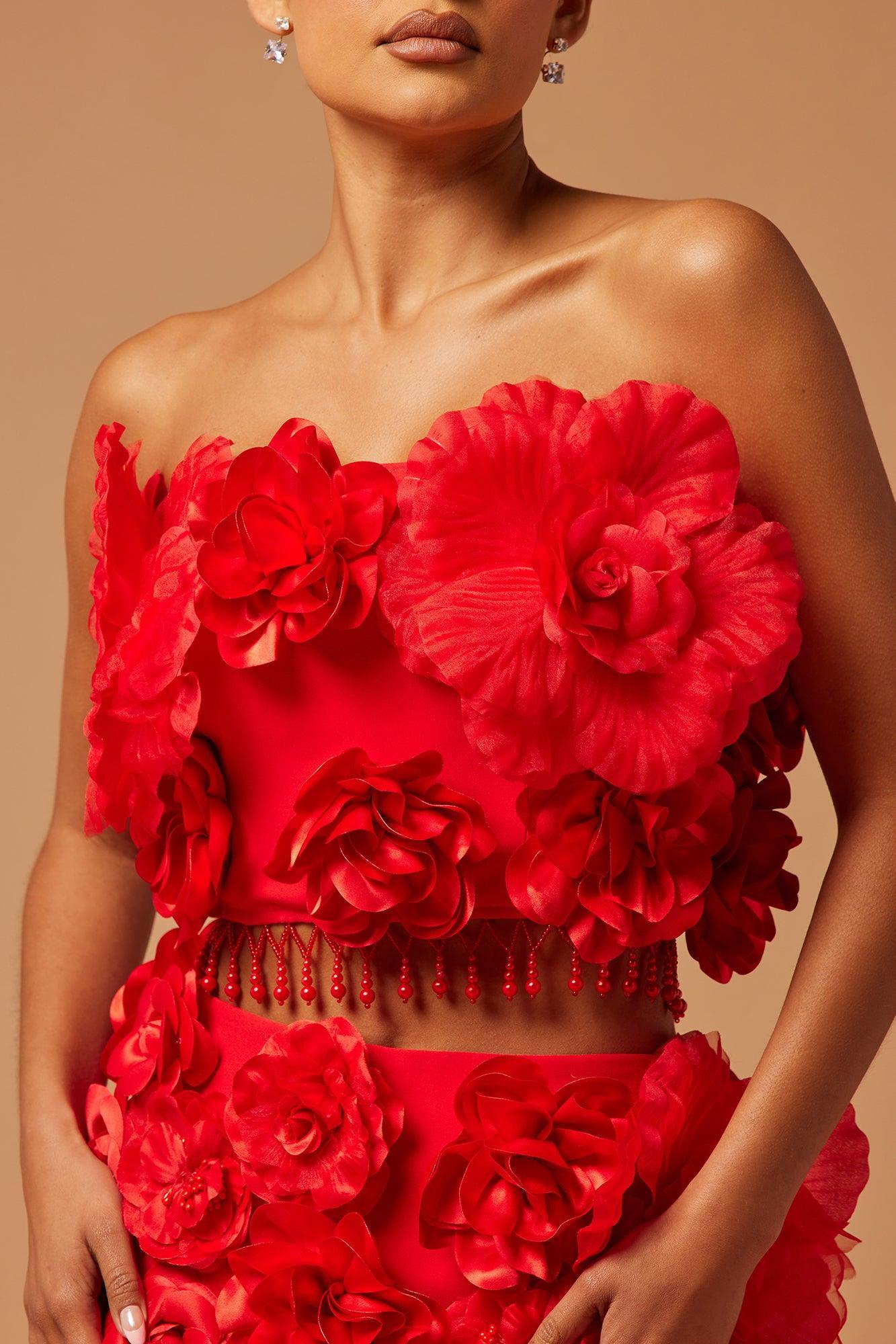 Bronte Floral Top - Red Product Image