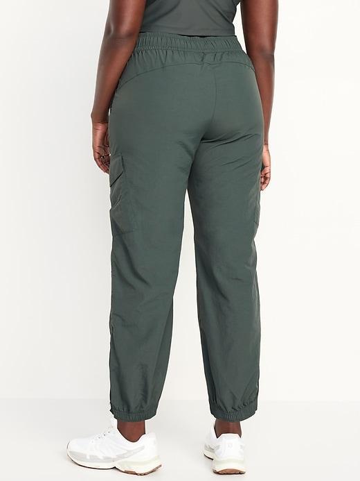 High-Waisted Ankle-Zip Cargo Joggers Product Image