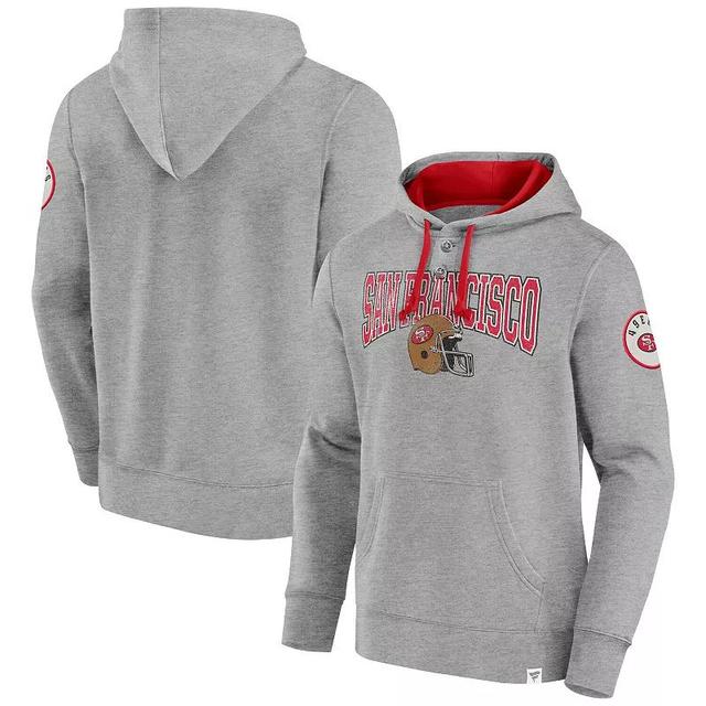 Mens Fanatics Heather Gray San Francisco 49ers Label Maker Pullover Hoodie Product Image