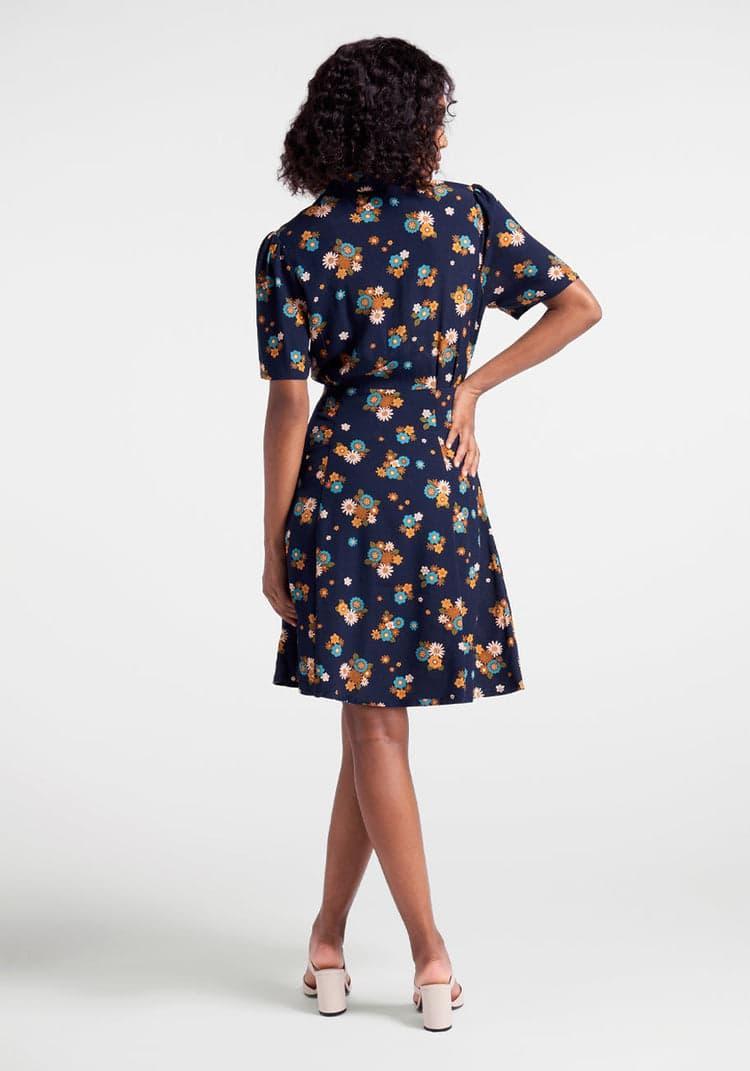 Moody Navy Blues Shirtdress Product Image