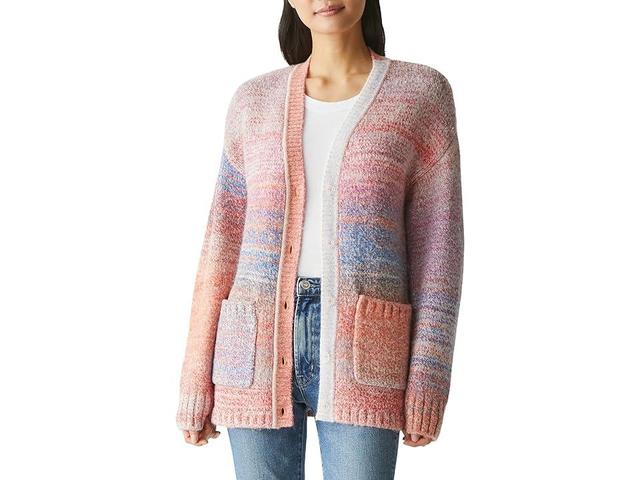 Michael Stars Merle Cardigan W/ Tie (Berry Combo) Women's Sweater Product Image