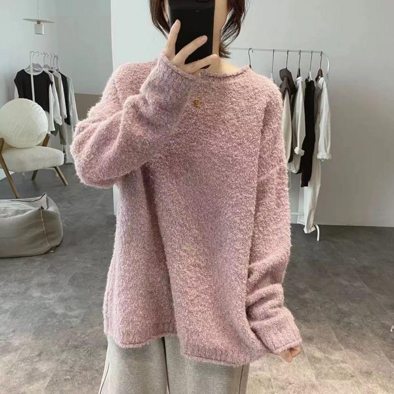 Crewneck Plain Sweater Product Image