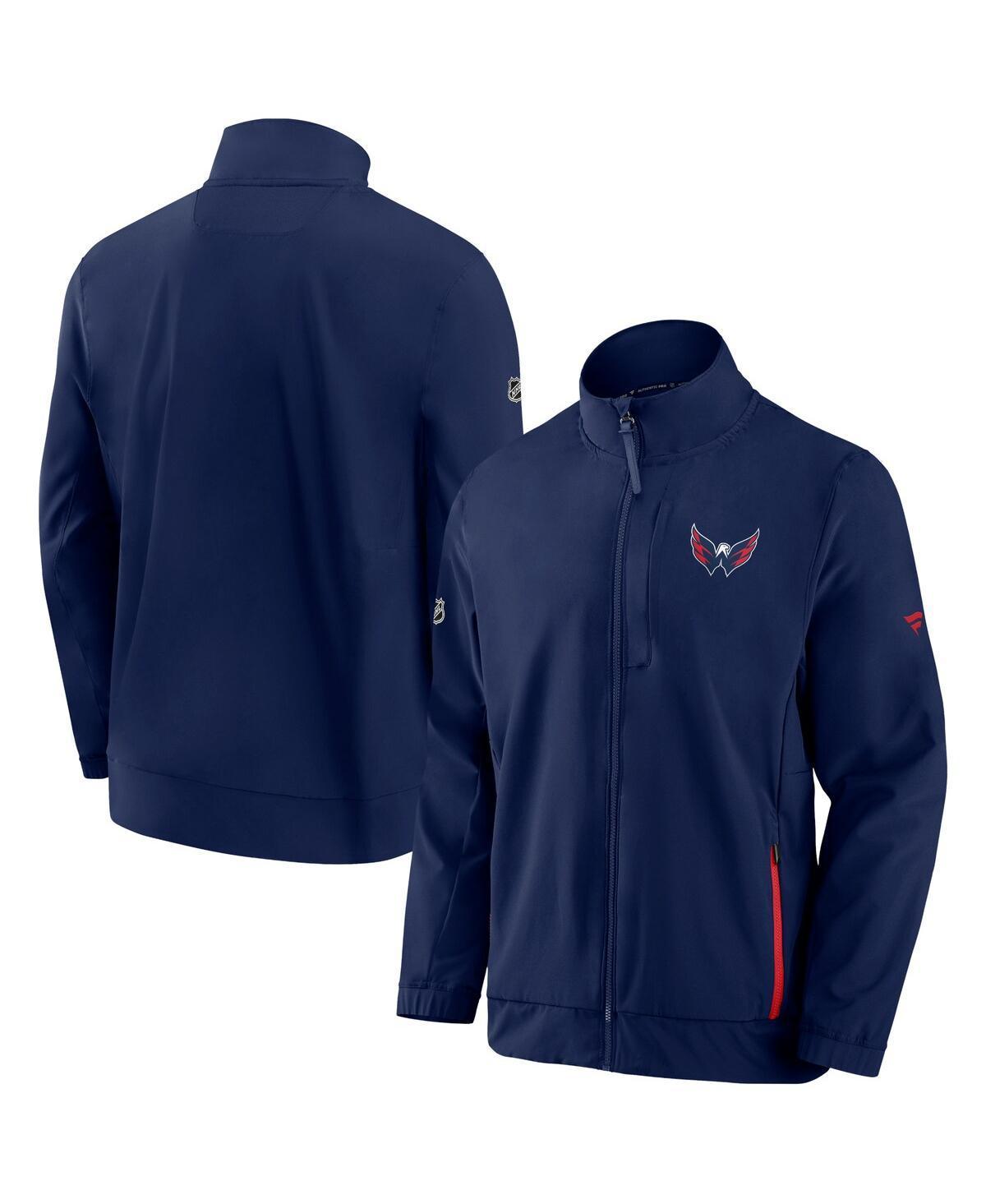 Mens Fanatics Branded Navy Washington Capitals Authentic Pro Rink Coaches Full-Zip Jacket Product Image