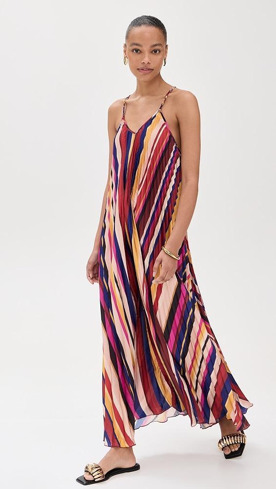 FARM Rio Pleated Stripes Dress | Shopbop Product Image