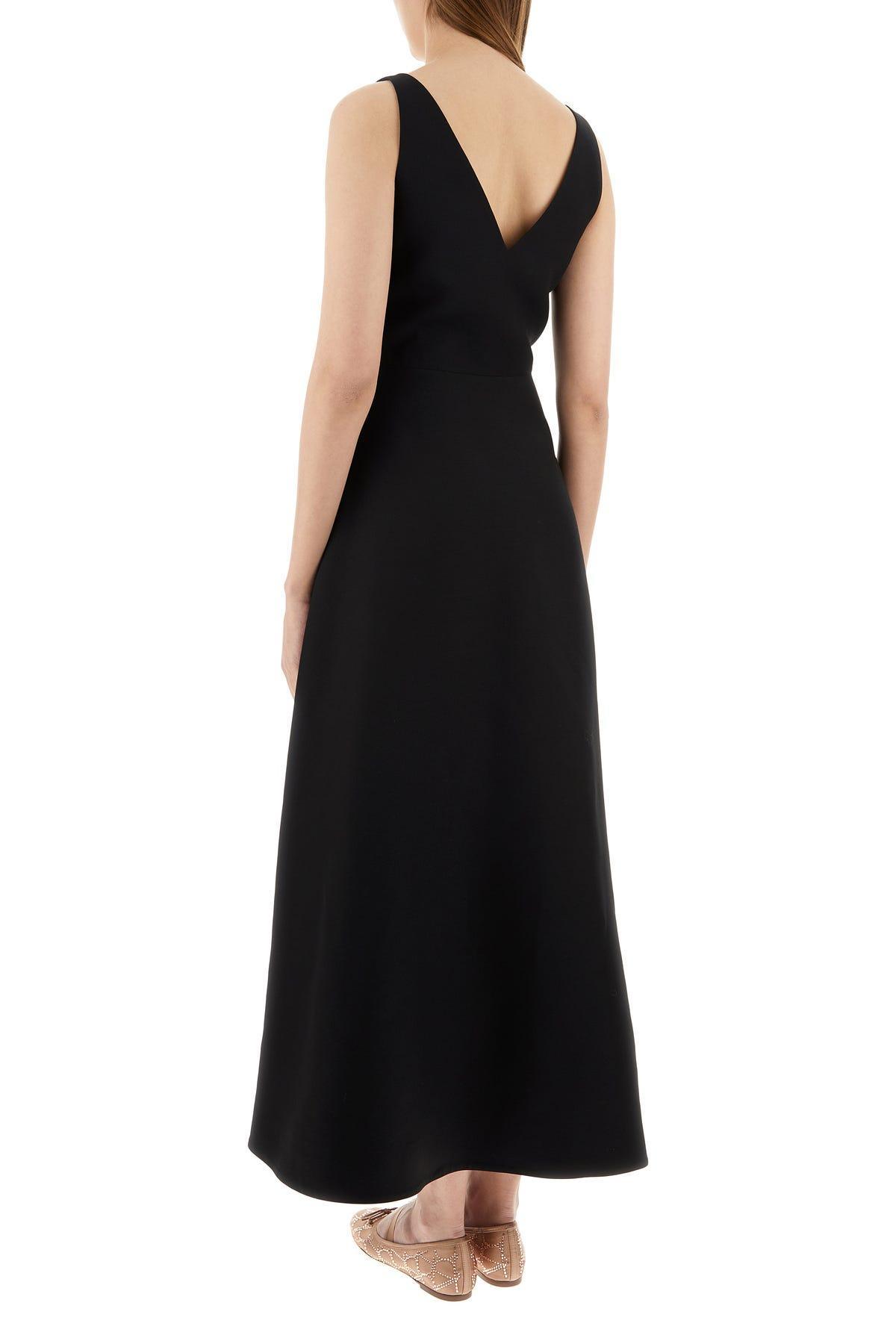 Crepe Couture Midi Dress In Black Product Image