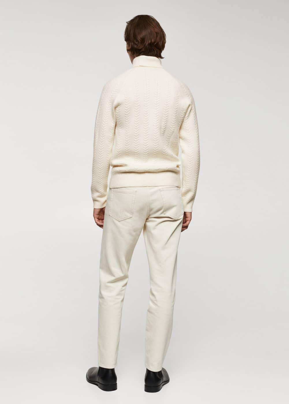 MANGO MAN - Twisted turtleneck sweater off whiteMen Product Image