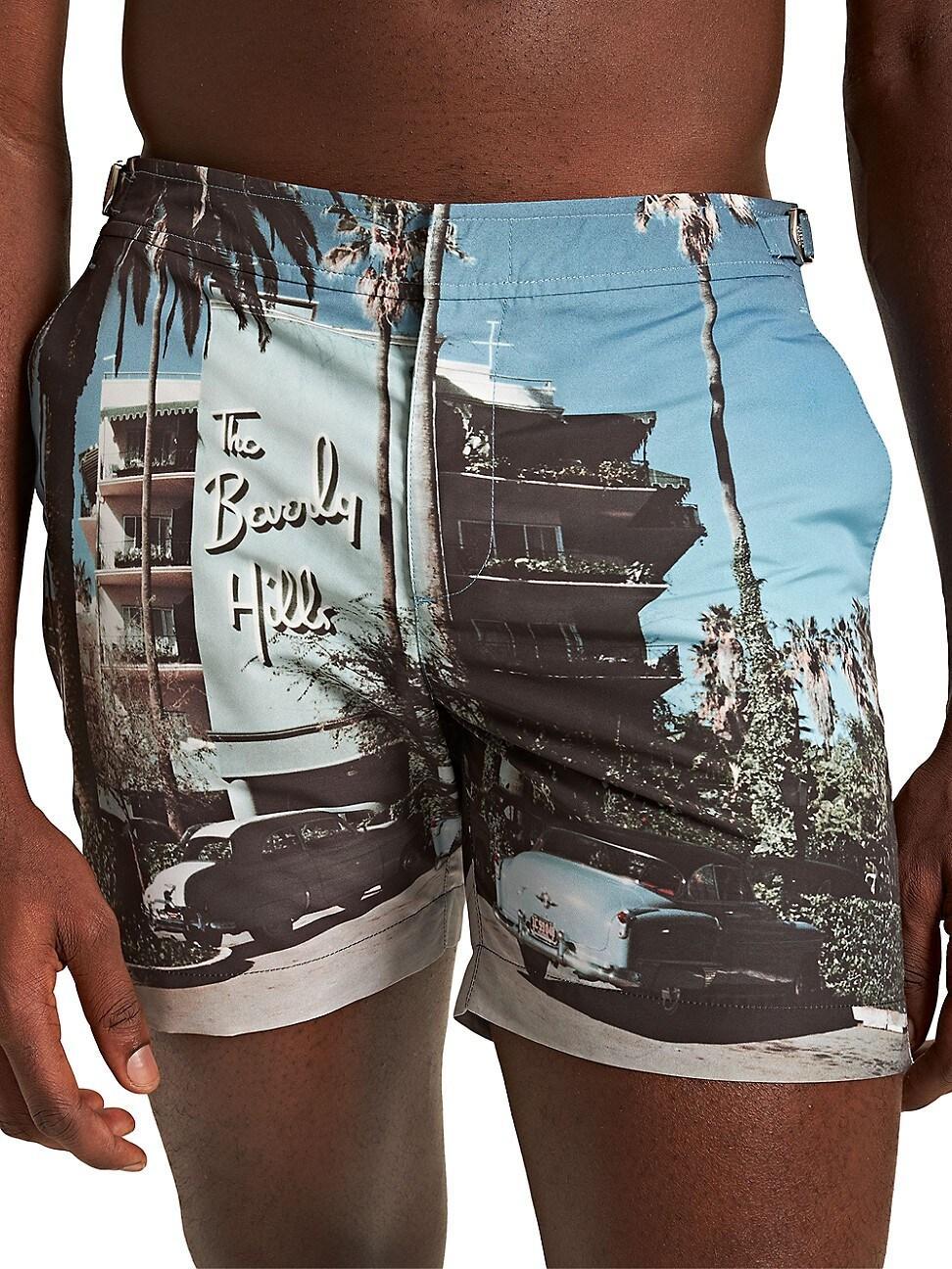 Mens Bulldog Photographic Swim Trunks Product Image