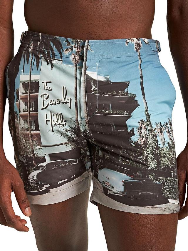 Mens Bulldog Photographic Swim Trunks Product Image