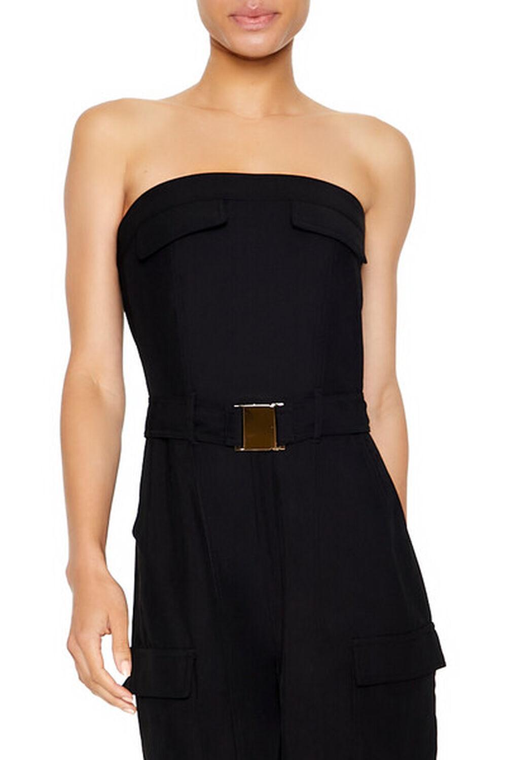 Belted Strapless Cargo Jumpsuit | Forever 21 Product Image