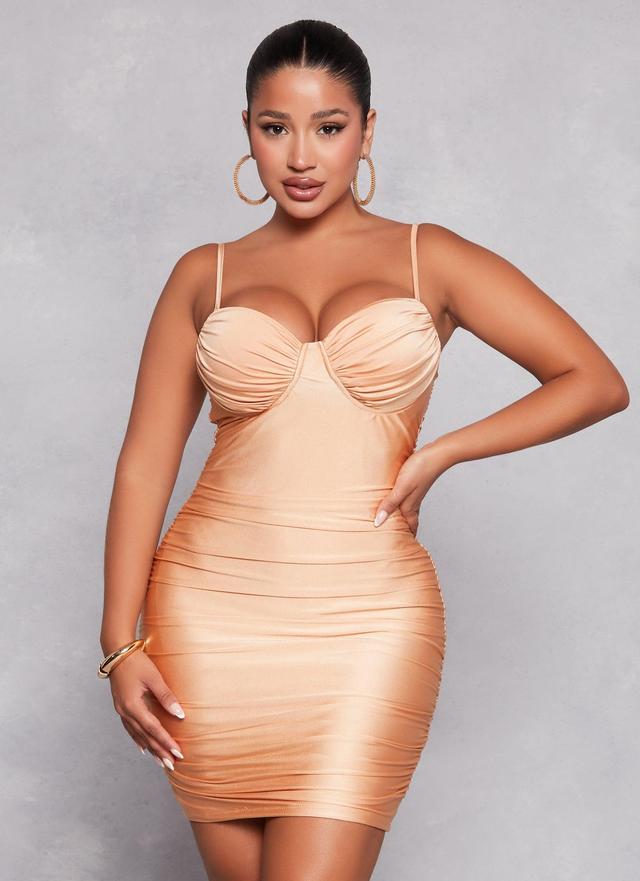 Womens Haute Monde Ruched Bustier Dress Product Image