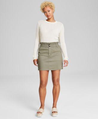 Women's High-Rise Paperbag Mini Skirt, Created for Macy's Product Image