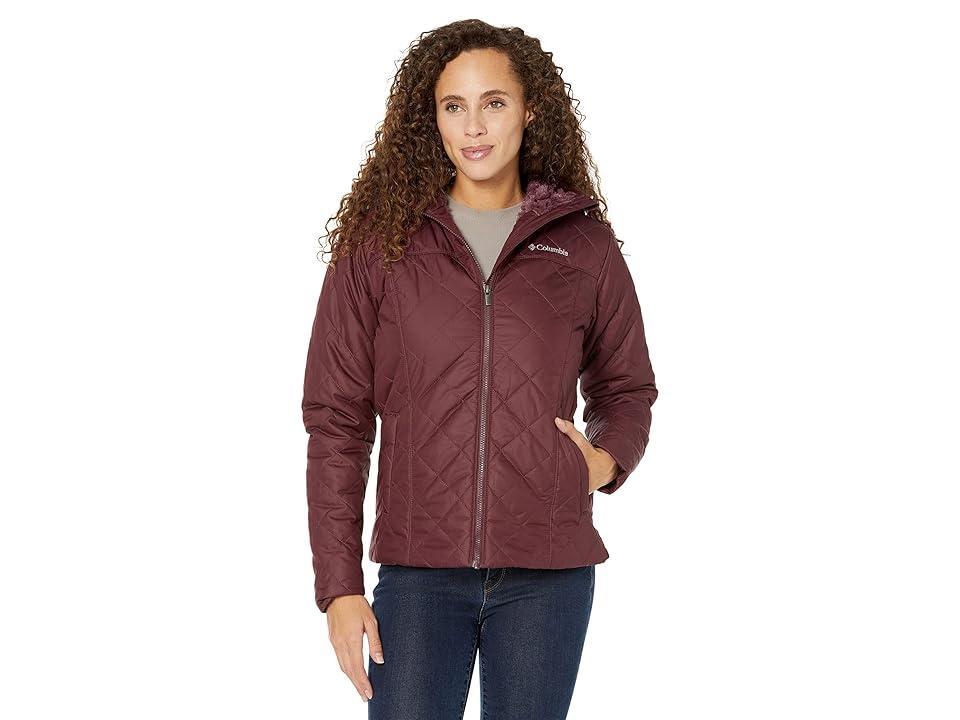 Womens Columbia Copper Crest Hooded Quilted Jacket Med Pink Product Image