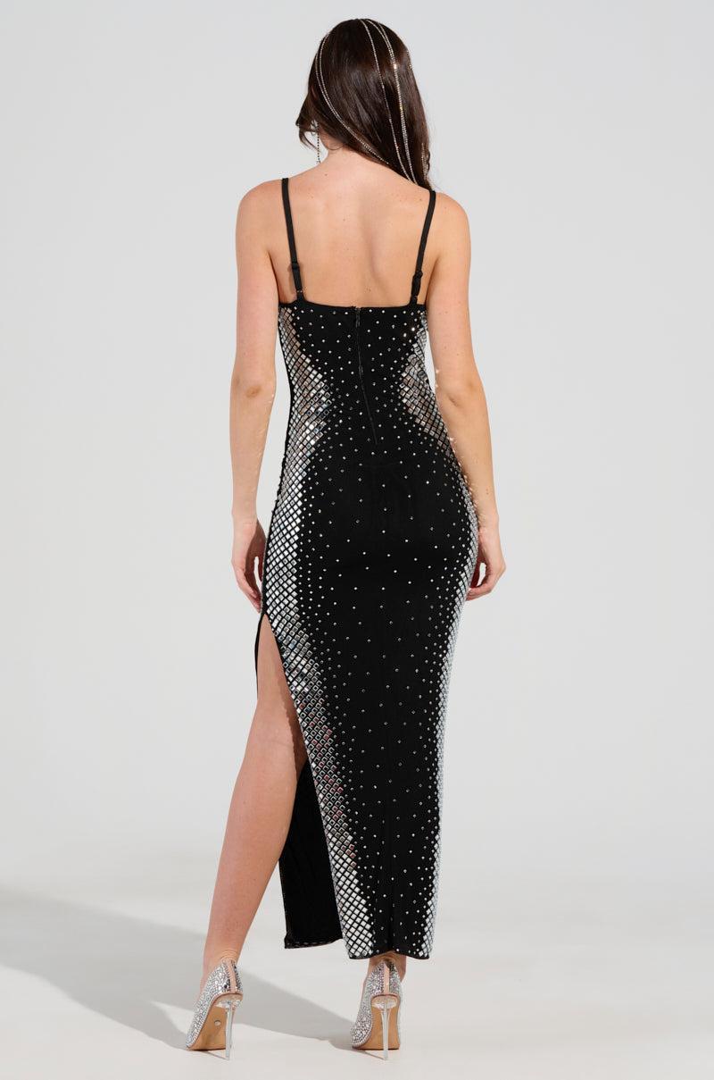 SHOW STOPPER RHINESTONE MAXI DRESS Product Image