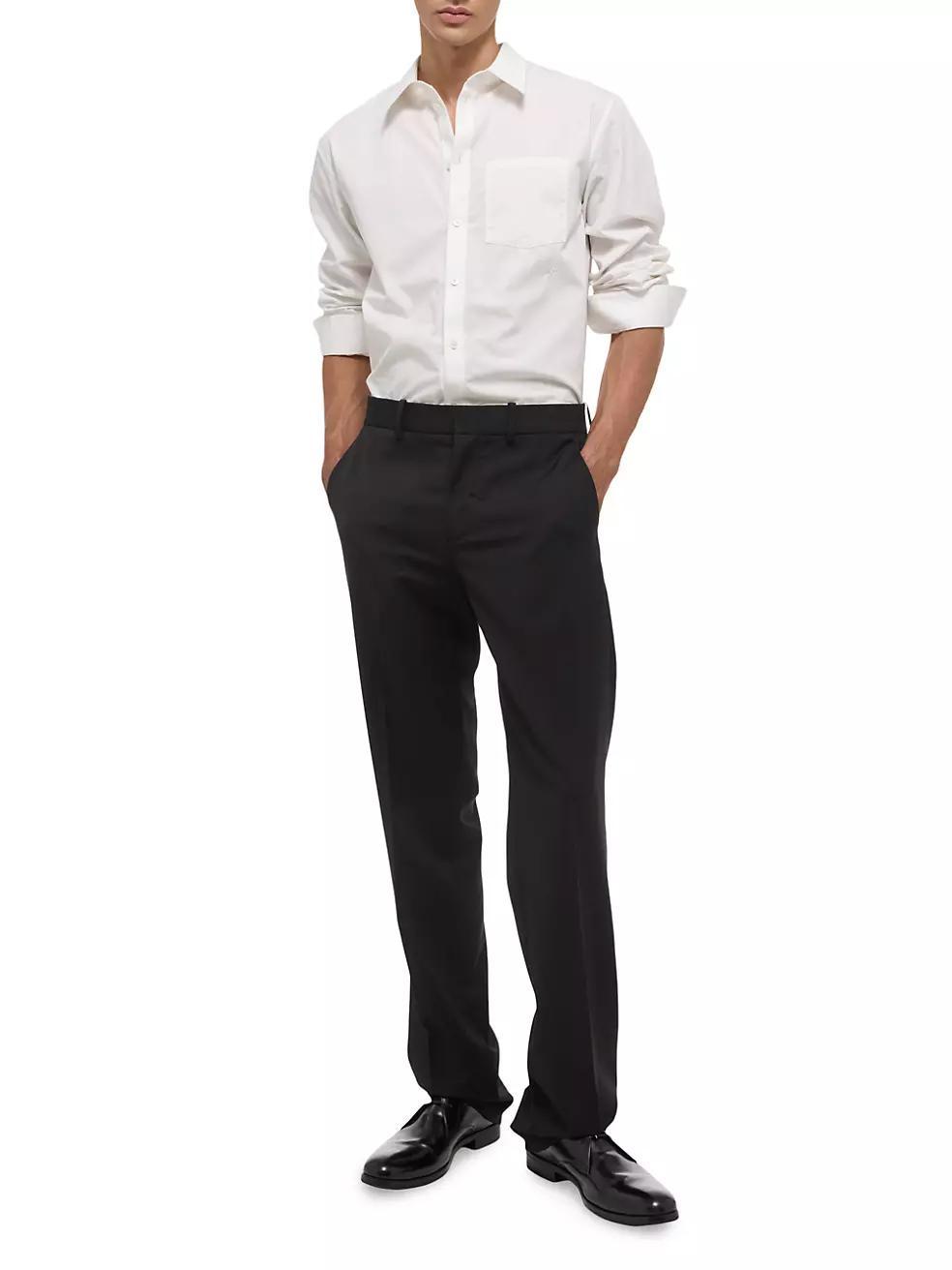 Wool Straight-Leg Trousers Product Image