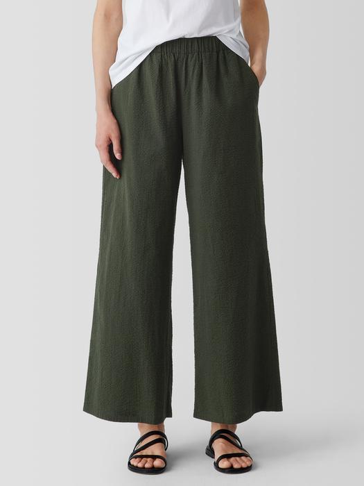 Organic Cotton Ripple Wide-Leg Pant Product Image