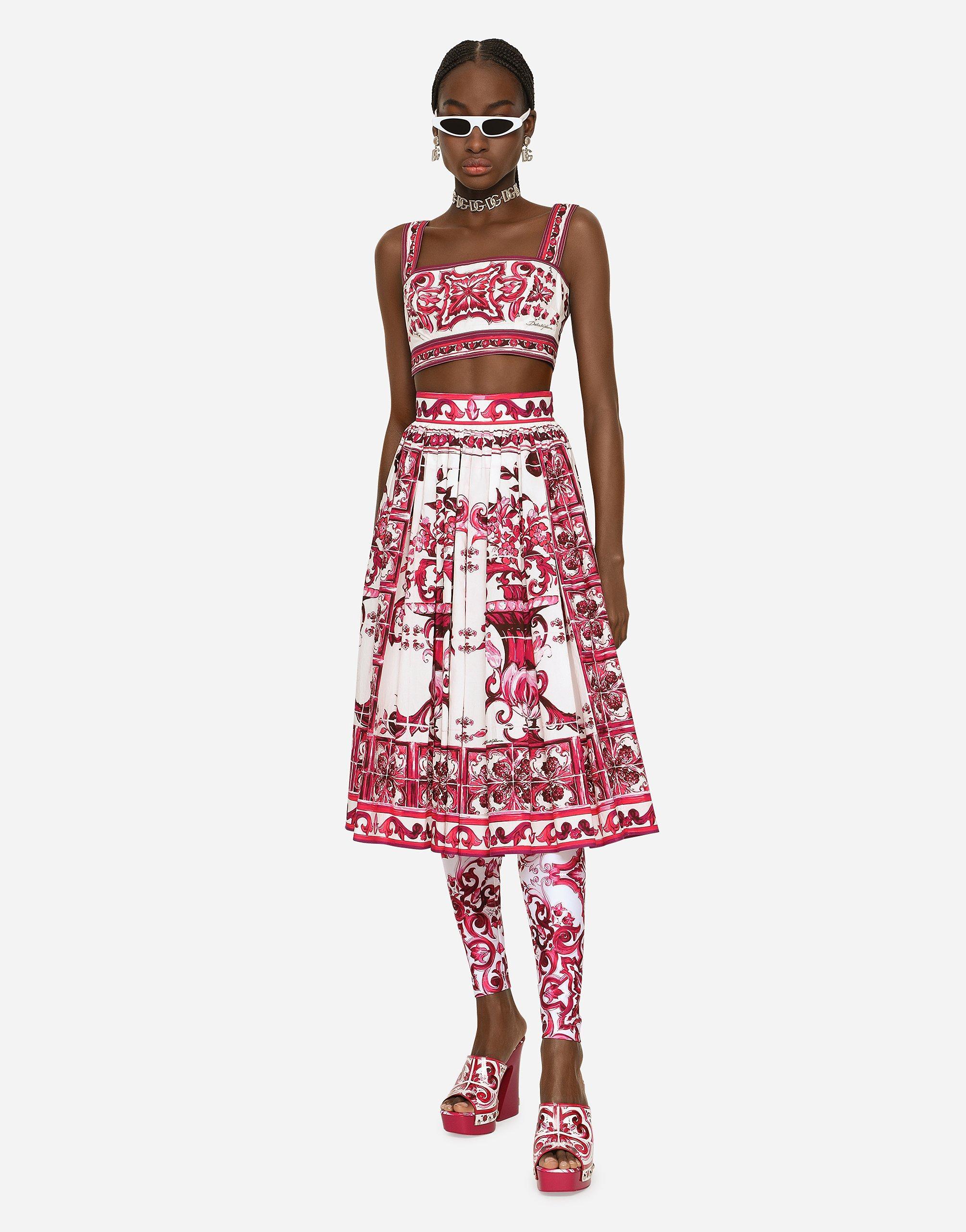 Graphic-print High-waisted Skirt In Pink Product Image