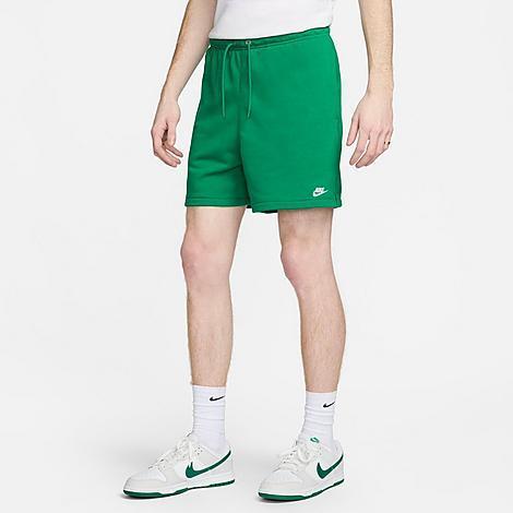 Nike Mens Nike Club Flow French Terry Shorts - Mens Malachite/White/Malachite Product Image