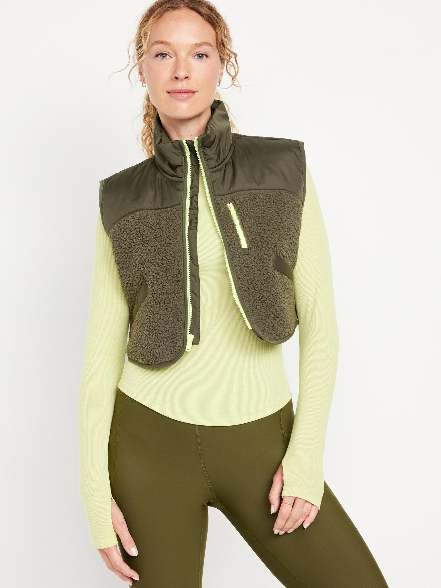 Crop Hybrid Zip Vest Product Image