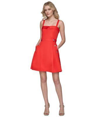 Women's Sateen Square-Neck Dress Product Image