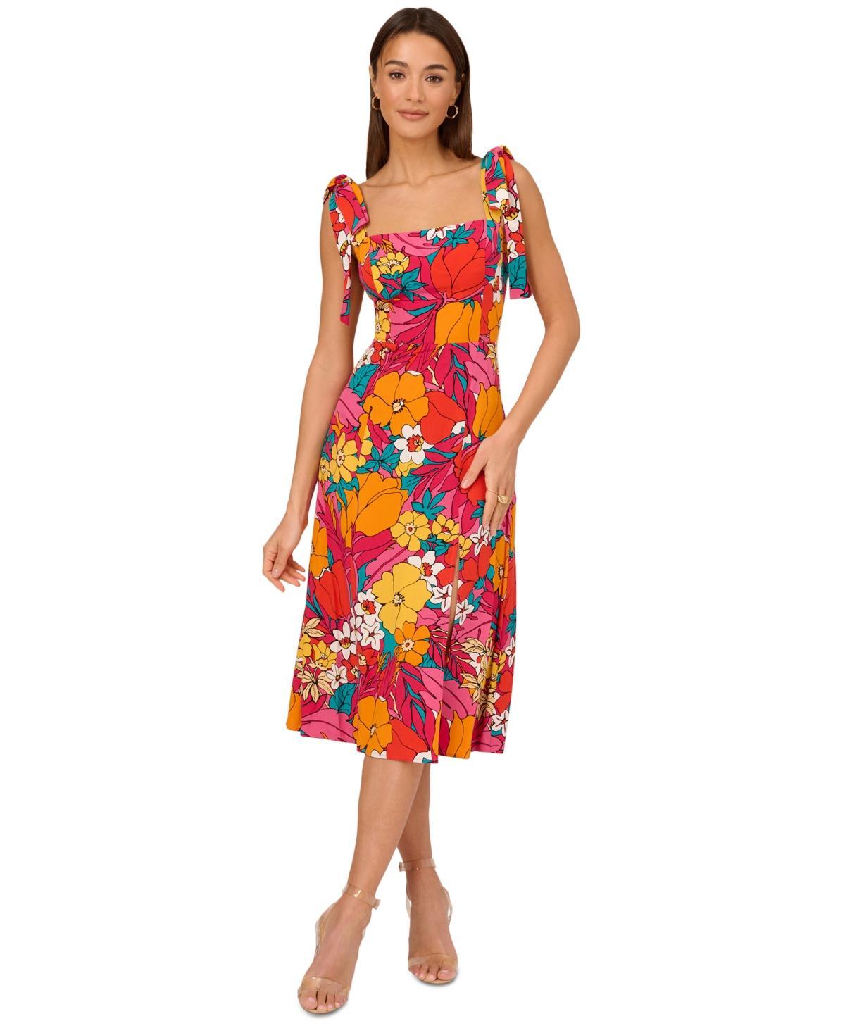 Adrianna by Adrianna Papell Womens Printed Midi Dress Product Image