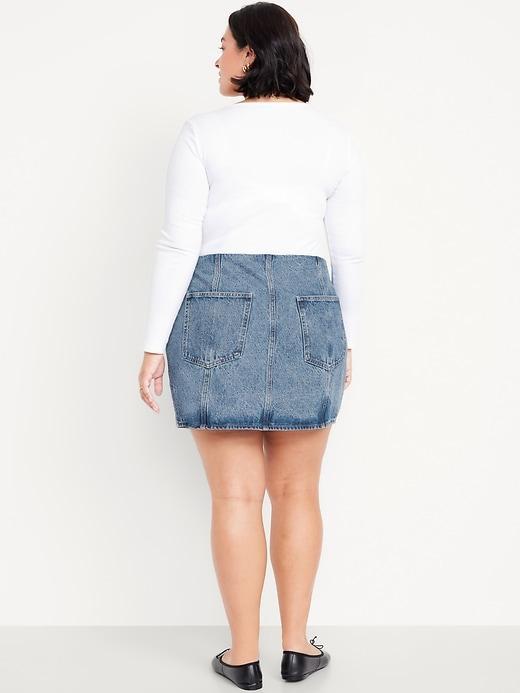 Mid-Rise OG Jean Mini Skirt Product Image