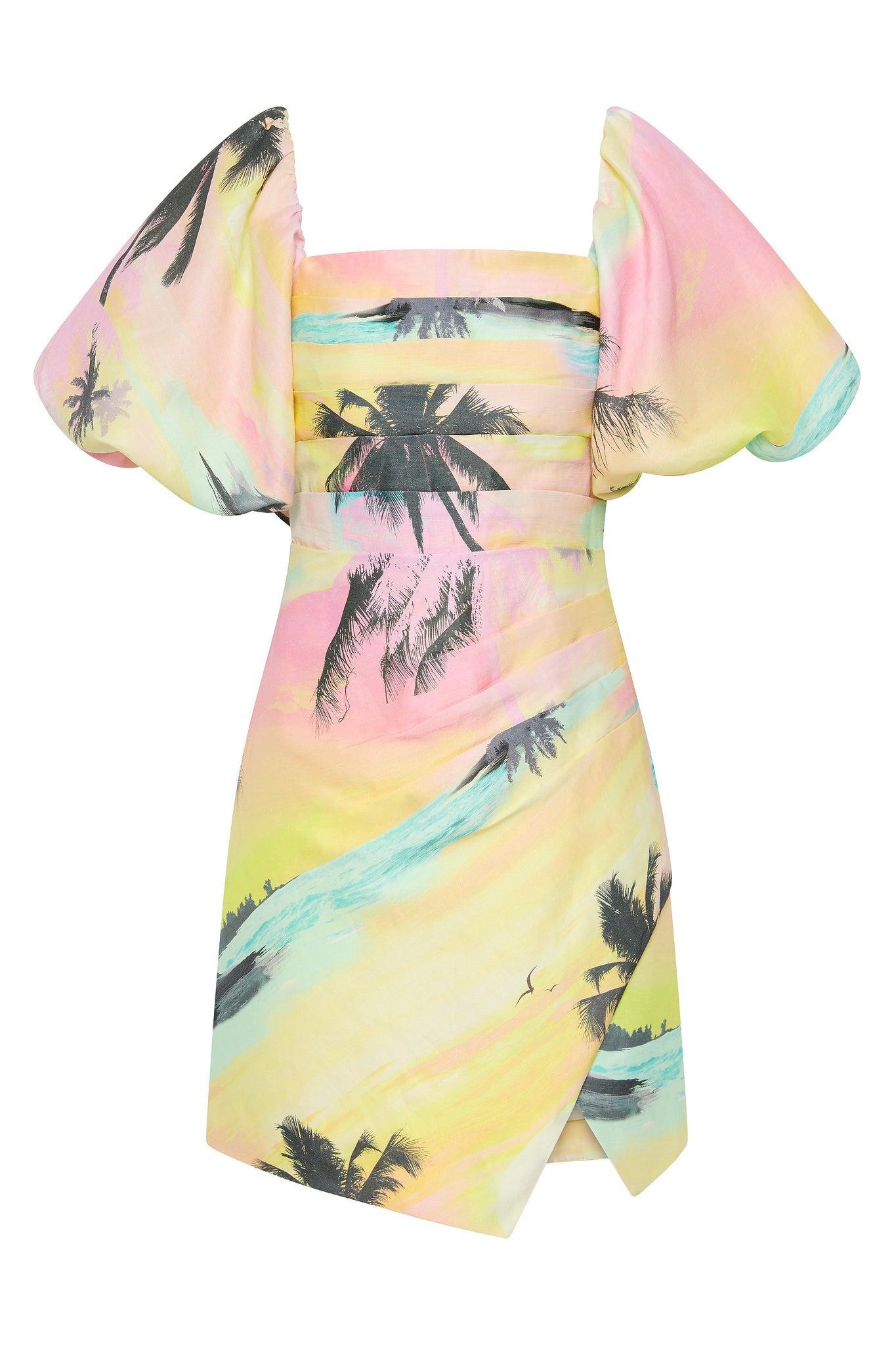 Paradise Wrap Front Mini Dress Product Image