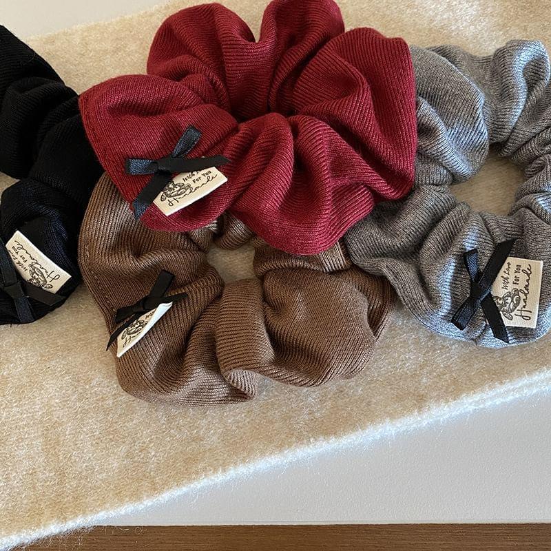 Bow Accent Plain Scrunchie Product Image