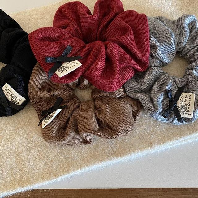 Bow Accent Plain Scrunchie Product Image