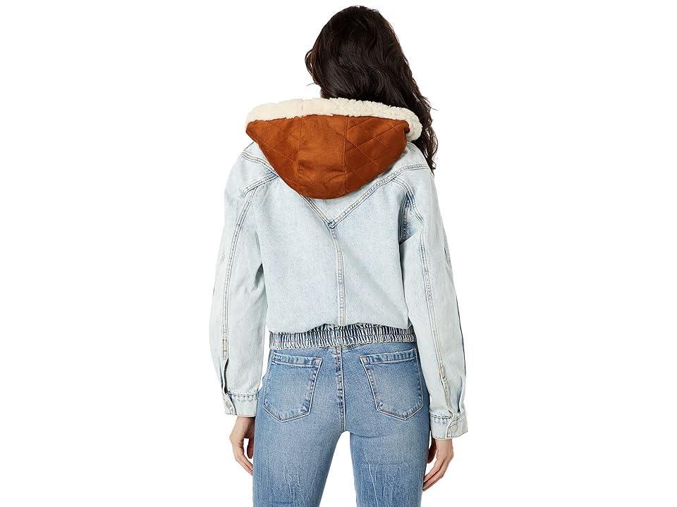 Blank NYC Moto Denim Jacket with Removable Hood (Starflower) Women's Clothing Product Image