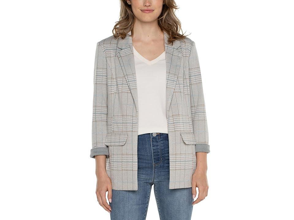 Liverpool Los Angeles Plaid Boyfriend Blazer Product Image