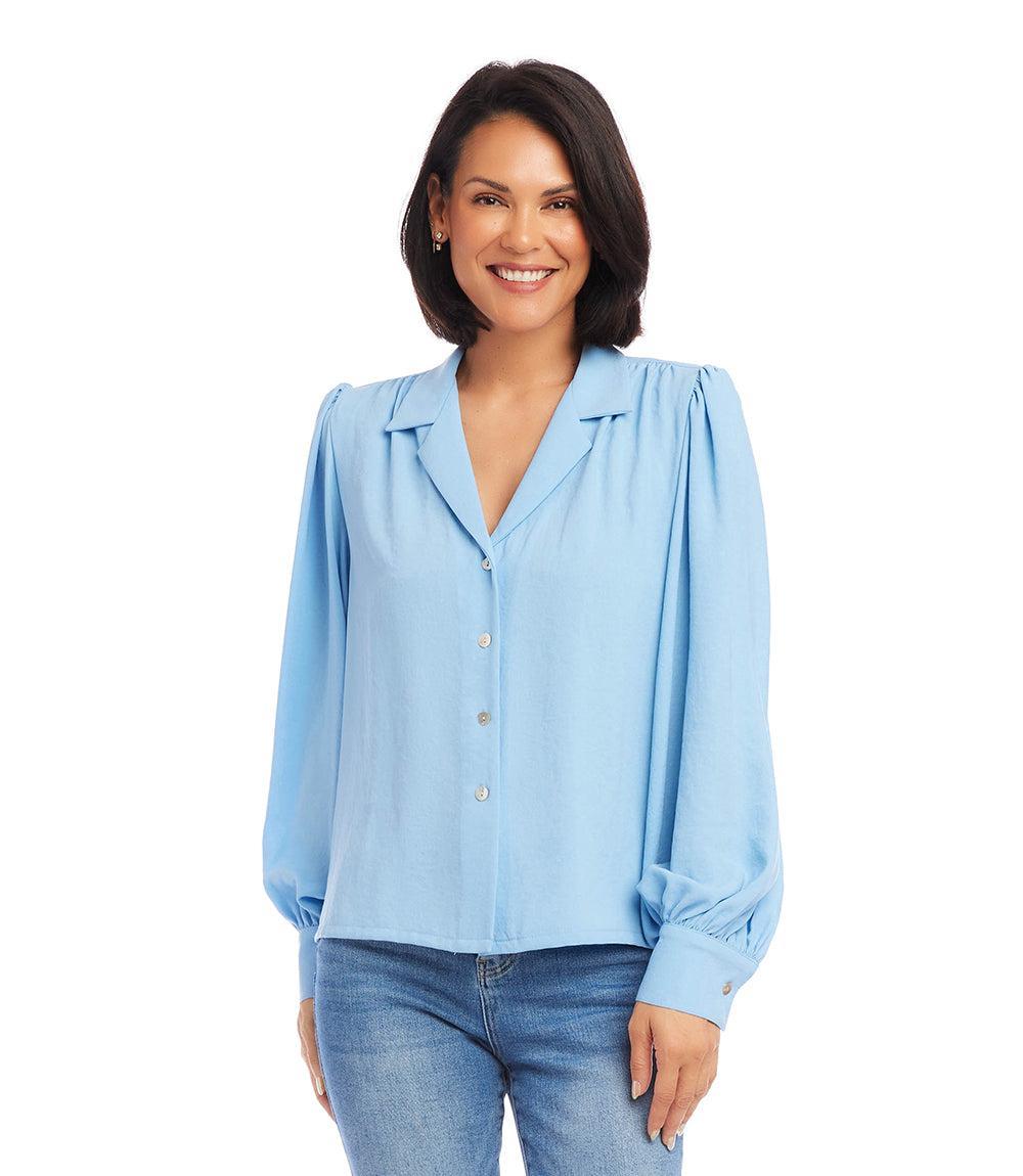 Karen Kane Blouson Sleeve Shirt Product Image