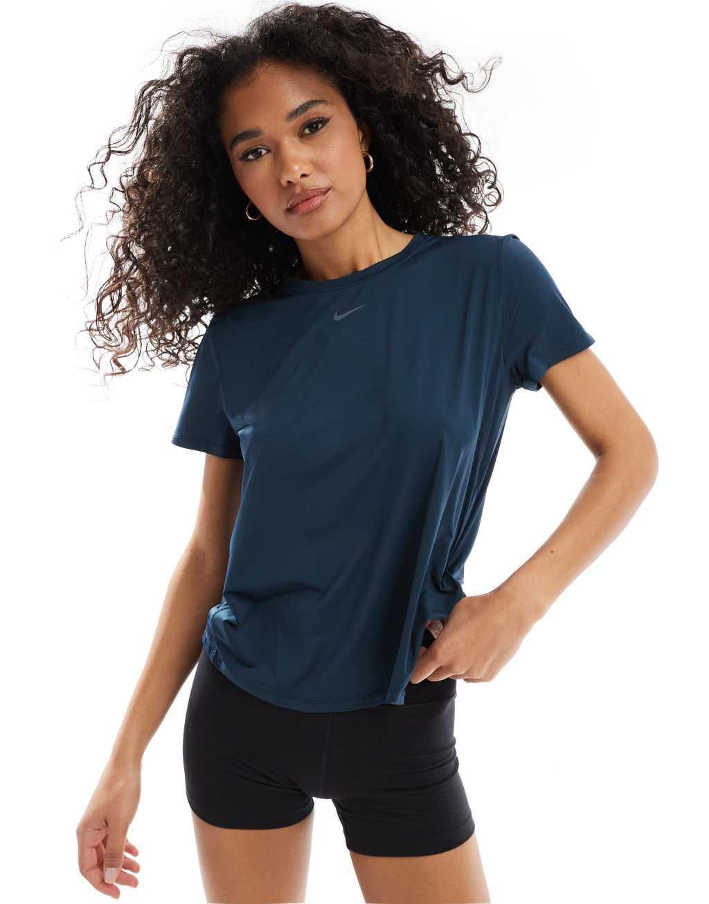 Nike Training One Dri-FIT top in navy Product Image