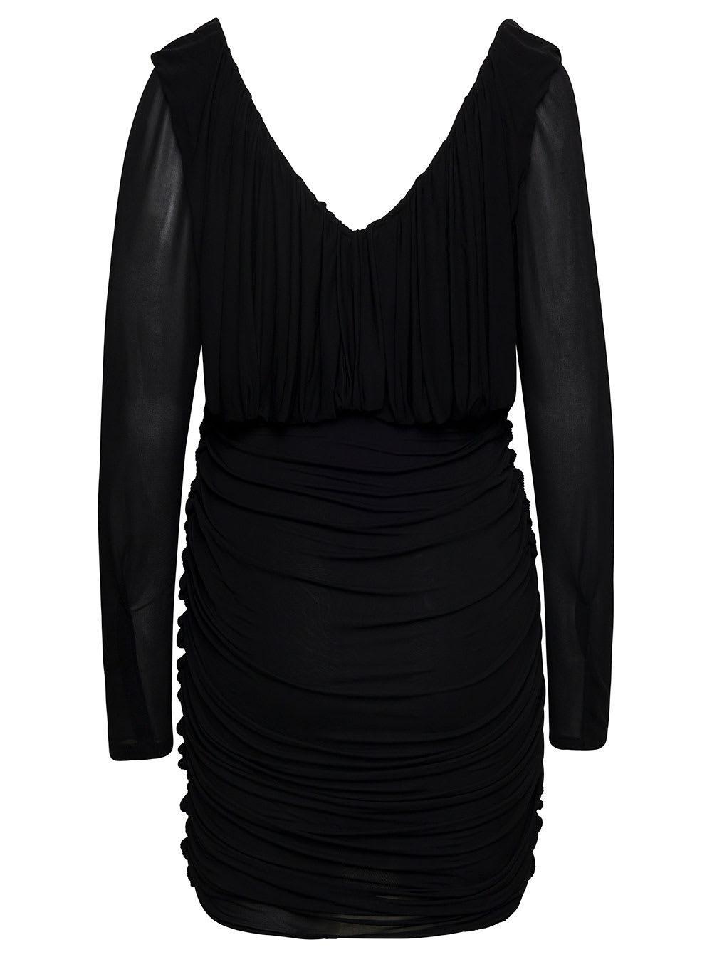 SAINT LAURENT Woman Mini Dress Black Size 8 Cupro Product Image