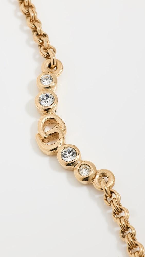 What Goes Around Comes Around Dior Gold Crystal Necklace | Shopbop Product Image