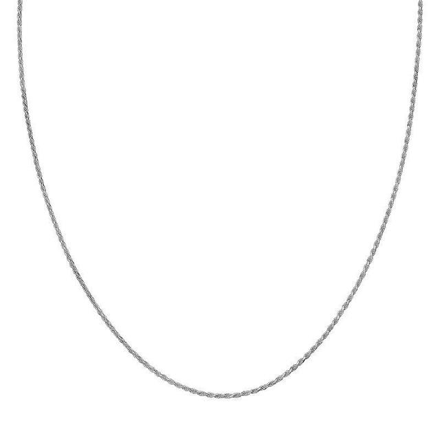 PRIMROSE Sterling Silver Rope Chain Necklace - 18 in., Womens Grey Product Image