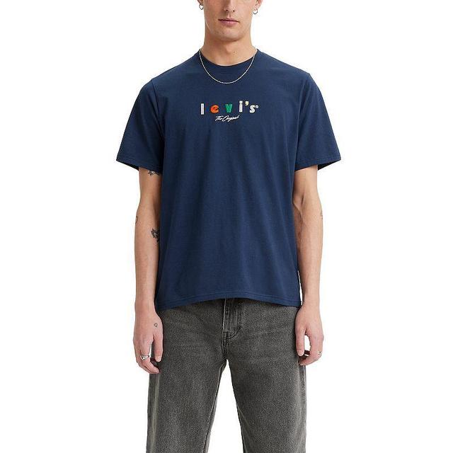 Mens Levis Classic Graphic Tee Blue Product Image